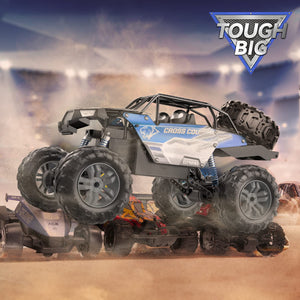 ]Large 1:8 Scale Monster Truck for Adults and Boys, Upgraded Remote Control Car with Realistic Sound, 4WD All Terrain RC Toy