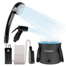 Load image into Gallery viewer, DR.PREPARE Camping Shower, 4 Gallons 17L Portable Camp Shower Bag for Camping Beach Travelling Hiking Trip, Solar Shower Outdoor with On-Off Switchable Shower Head
