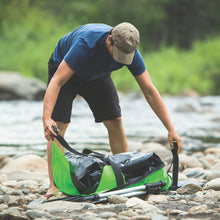 Load image into Gallery viewer, Sevylor QuickPak K5 24 Gauge PVC Polyester 1 Person Inflatable Kayak w/Hand Pump, Paddle, Double Lock Valves and Easy To Carry Backpack System, Gray

