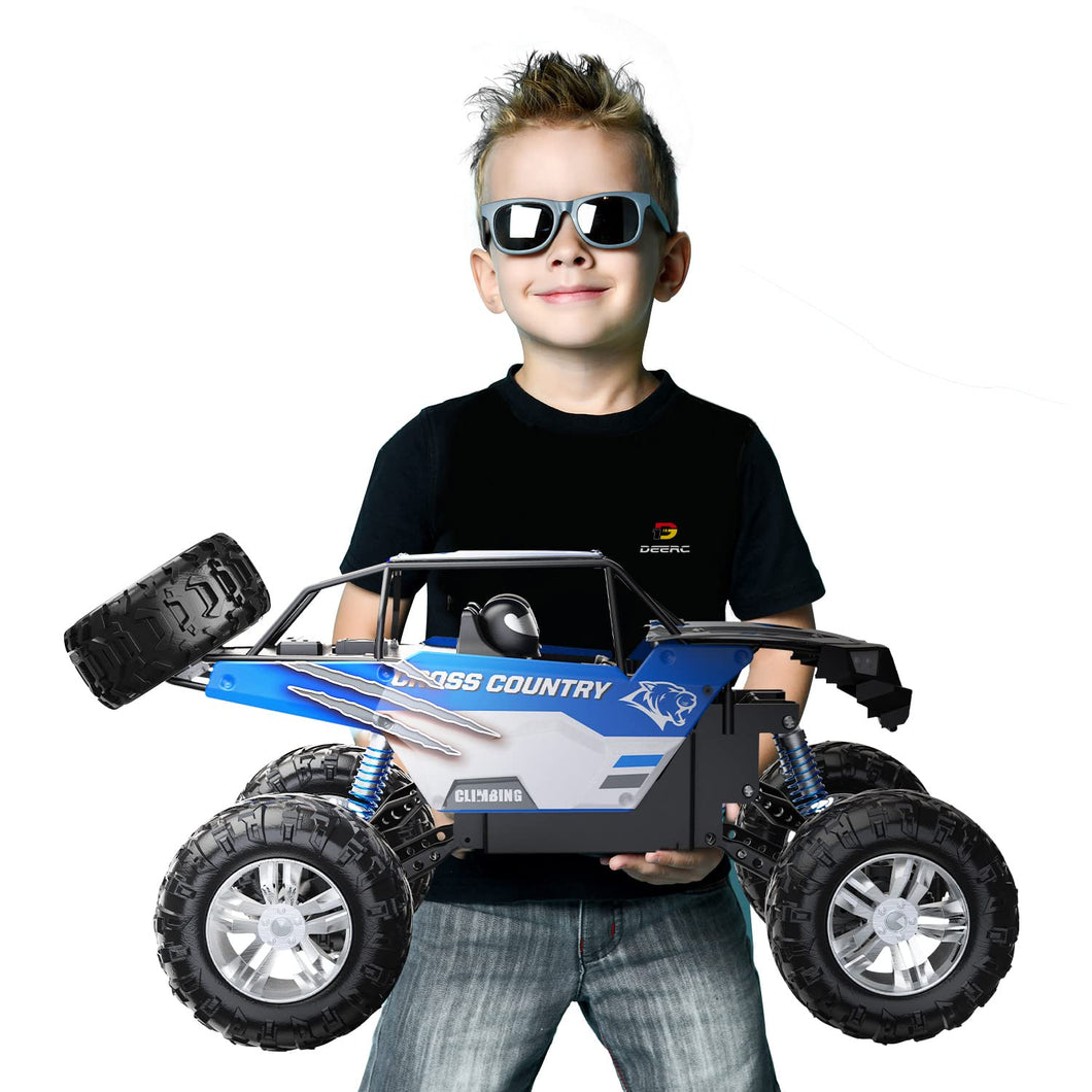 ]Large 1:8 Scale Monster Truck for Adults and Boys, Upgraded Remote Control Car with Realistic Sound, 4WD All Terrain RC Toy