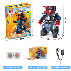 STEM Building Block Toy RC Robot for Kids, App Controlled & Remote Control Robotic Toy for Boys and Girls, Engineering