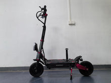 Load image into Gallery viewer, Electric Scooter with Seat, 11-inch Off-Road Tires, Dual Suspension, LED Display, Black and Red
