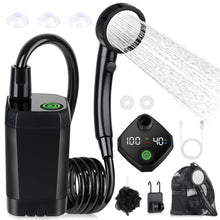 Load image into Gallery viewer, Spopal Portable Shower for Camping, [Long-Lasting] 6000mAh Rechargeable(Bk)
