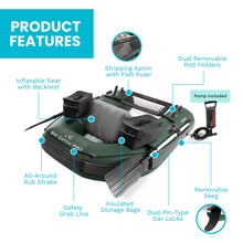 Load image into Gallery viewer, INTEX Big Catch Pro Inflatable Fishing Float Tube Set with Oars

