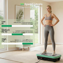 Load image into Gallery viewer, Vibration Plate Exercise Machine: TISSCARE Vibrating Plates for Weight Loss and Lymphatic Drainage, 400lbs Shake Plate Whole Body Workout Platform for Home Fitness Fat Burner Gifts（Green）
