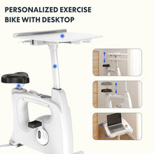 Load image into Gallery viewer, FLEXISPOT Exercise Bike with 2D Desktop - V9-Max White
