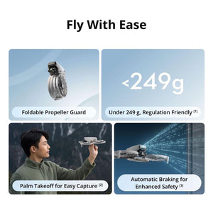 RC 2 Screen Remote Controller, Follow Me Drone With 4K UHD Camera for Adults, Under 249 g, 3-Axis Gimbal Stabilization