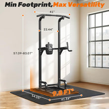 Load image into Gallery viewer, Sportsroyals Power Tower Pull Up Bar Station, 450LBS Stable Pull Up Dip Station for Home Gym
