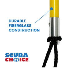 Load image into Gallery viewer, Scuba Choice 5' (Two-Piece) Fiberglass Travel Pole Spear, 3 Speartip Set (12" Paralyzer, Single Barb &amp; Lionfish Tip) w/Black Hawaiian Sling &amp; Carry Bag, Ice Spearfishing &amp; Underwater Hunting Gear
