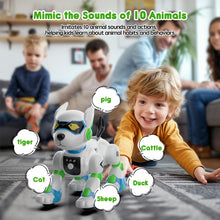 Load image into Gallery viewer, Kids Remote Control Interactive Robotic Pet Smart Programmable Puppy Electric Intelligent Robo with Voice Control RC Music (Green)

