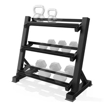 Load image into Gallery viewer, Zlinke 3-Tier Dumbbell Rack Multilevel Weight Storage Organizer for Home Gym -1100LBS (Rack Only)

