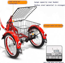 Load image into Gallery viewer, Adult Small Shopping Leisure Bicycle, Trike Bike for Adults with Removable Baskets, Cruiser Bike for Seniors Women Men
