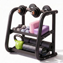 Load image into Gallery viewer, Home Gym Storage Rack, 3-Tier Heavy Duty Workout Equipment Organizer for Dumbbells
