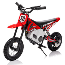 Load image into Gallery viewer, 36V 350W Electric Dirt Bike for Kids 8-14, Up to 16MPH Off-Road Electric Motorcycle with Explosion-Proof Tires - Red
