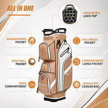 Load image into Gallery viewer, XDriveMax 14-Way Golf Cart Bag, Silent Lock Top &amp; Full Length Dividers
