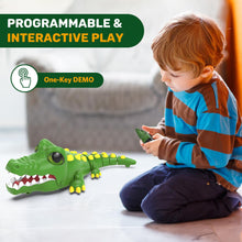 Load image into Gallery viewer, Remote Control Crocodile Toy Car, [2025 NEW] Rechargeable 2.4GHz RC Alligator Robot with Realistic Biting Action, 3-in-1 Prank Game
