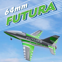 Load image into Gallery viewer, FMS Rc Jets Futura 64MM EDF Sport Jet Green rc Airplanes for Adults for Trainers EDF for Beginners
