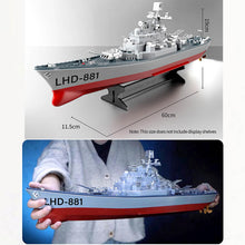 Load image into Gallery viewer, Remote Control Warship RC Military Battleship, 1:390 Scale Remote Control Boat for Lakes and Rivers, 2.4GHz RC Armed Cruiser Boat Model
