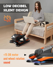 Load image into Gallery viewer, Yagud Under Desk Machine, Electric Elliptical Leg Exerciser for Senior, 13 Adjustable Speeds Quiet and Portable Seated Pedal Exerciser for Training with Remote Control, Orange

