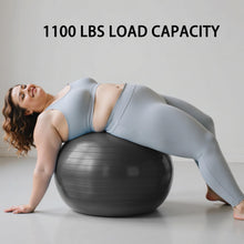 Load image into Gallery viewer, FITMIND Yoga Ball set-65cm&amp;25cm(Black)
