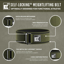 Load image into Gallery viewer, Self-Locking Weight Lifting Belt -  (Medium, Green)
