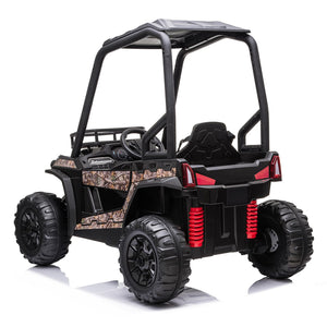 Ride On UTV Car with Remote Control, 24V Battery Powered 2 Speeds Electric 4 Wheels Motorized Vehicles, Black