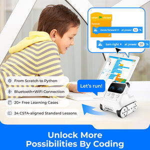 Rocky Interactive Emo Robot, Coding for Kids 8-12, STEM Toys Support Scratch Python Programming, Smart Robotics Gift