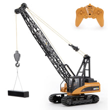 Load image into Gallery viewer, RC Crane Toy, 15CH Remote Control Crane for Boys 8-12, RC Crane Tower Construction Vehicles with Heavy Duty Metal Hook
