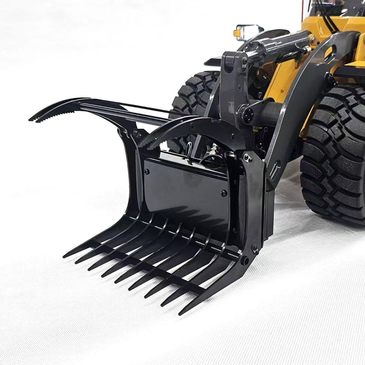 Metal Root Rake Grapple Attachment for 1/14 MTM RC Hydraulic Loader WA ...