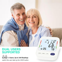 Load image into Gallery viewer, P PANACARE Upper Arm Blood Pressure Monitor – Large LCD Display BP Machine, 2-User 240 Memory, Irregular Heartbeat Detection, Wide Cuff 8.7"-20.5", Type-C Power
