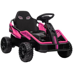 24V Ride on Car for Big Kids, Battery Powered Electric UTV, 3.7MPH Toddler Electric Go Kart, Aged 3-8 Years Old, Pink