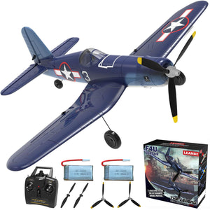 4 Channel RC Plane - Ready to Fly Aerobatic Aircraft, Easy Control for Beginners, F4U Corsair RC Airplane Best Gift for Kids