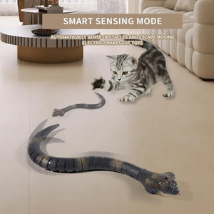 Remote Control Snakes Realistic Rc Snake Prank Cobra Rechargeable Smart Sensing Cat Toy with Infrared Controller Snake Toys, Prank Gifts