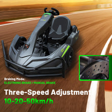 Load image into Gallery viewer, Electric Go Kart, PRO Go Karts for Adults Build in 1500W*2 AC Brushless Motor with 54V8A Removable Lithium Battery and Handbrake
