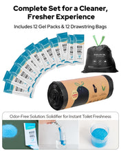 Load image into Gallery viewer, Portable Toilet with Privacy Tent Urine Gel &amp; Leak-Proof Bags, Camping Lantern – Odorless Camping Toilet for Adults &amp; Kids, Outdoor Travel Potty
