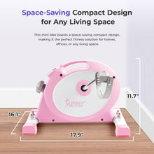 Load image into Gallery viewer, Sunny Health &amp; Fitness (Pink) Under Desk Smart Mini Pedal Exerciser - Pink
