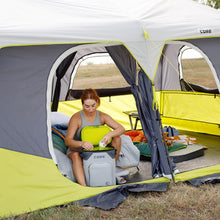 Load image into Gallery viewer, CORE 10 Person Instant Cabin Tent | Large Multi Room Family Pop Up Tent for 2 Minute Camp Setup | Included Storage Pockets for Camping Accessories
