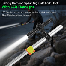 Load image into Gallery viewer, SANLIKE 8FT Fishing Harpoon Spear Gaff Gig, Frog Fork Hook, Silver
