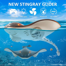 Load image into Gallery viewer, Pool Toys Remote Control Shark Boat, 2.4G RC Stingray Fish, Animal Water Toys for Kids Age 8-12, Kids Battery Pool Toys
