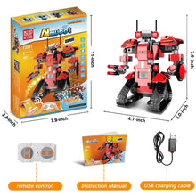 Load image into Gallery viewer, Building Blocks RC Robot App Controlled Toy, Remote Control STEM Robot Toy, DIY Robotics  (Red)
