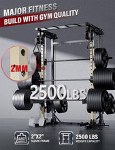 Load image into Gallery viewer, Major Fitness Drone3 Smith Machine All-in-One Home Gym Squat Rack with Cable Crossover &amp; Pull-Up Station, Heavy-Duty Full-Body Workout for Strength Training (D3SMS-KHA (with Bench Elite RD)
