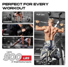 Load image into Gallery viewer, WYOX Weight Lifting Hooks for Deadlift, Pull Ups &amp; Rows – Black
