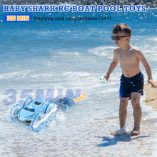 Load image into Gallery viewer, Amphibious Waterproof Remote Control Boat RC Car Monster Truck with Lights 4WD Gesture Hand Controlled, Blue
