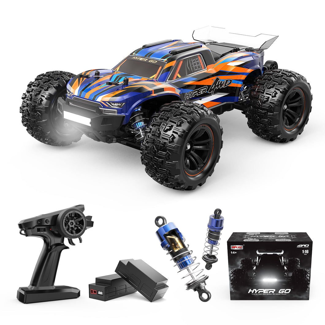 1:16 Scale Ready to Run Fast Remote Control Car, High Speed Jump RC Monster Truck, Off Road RC Cars, 4WD All Terrain RTR RC Truck