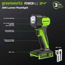 Load image into Gallery viewer, GREENWORKS 24V (5-TOOL) Combo (Drill + Impact Driver + Circular Saw + Multi-Tool + Flashlight), 4.0Ah + 2.0Ah (24,000mAh Power Bank) Batteries, (2) Cables, 65W Rapid Charger
