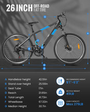 Load image into Gallery viewer, Electric Bike for Adults, High-Power 350W (Peak 450W) Motor, 36V Built-in Invisible Removable Battery, Front Fork Suspension
