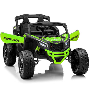 24V Ride on Toys for Big Kids,Kids Electric Ride on Car UTV 4WD/2WD,High Speed Power Wheels with EVA Rubber Tires-Green