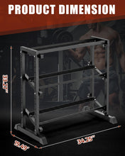 Load image into Gallery viewer, Logicexplore Dumbbell Rack, Heavy Duty Weight Storage Rack with Adjustable Width, Non-Slip &amp; Floor-Friendly, Home Gym Organizer for Strength Training Equipment (Black)
