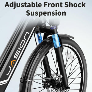 Jasion Roamer Electric Bike for Adults,1200W Peak Motor,28 mph Max Speed,528WH Removable Battery Ebike, Black