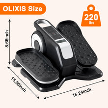 Load image into Gallery viewer, OLIXIS Under Desk Elliptical Machine - Black/Silver
